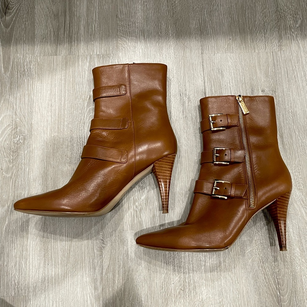 Michael Kors Gold Buckle Booties